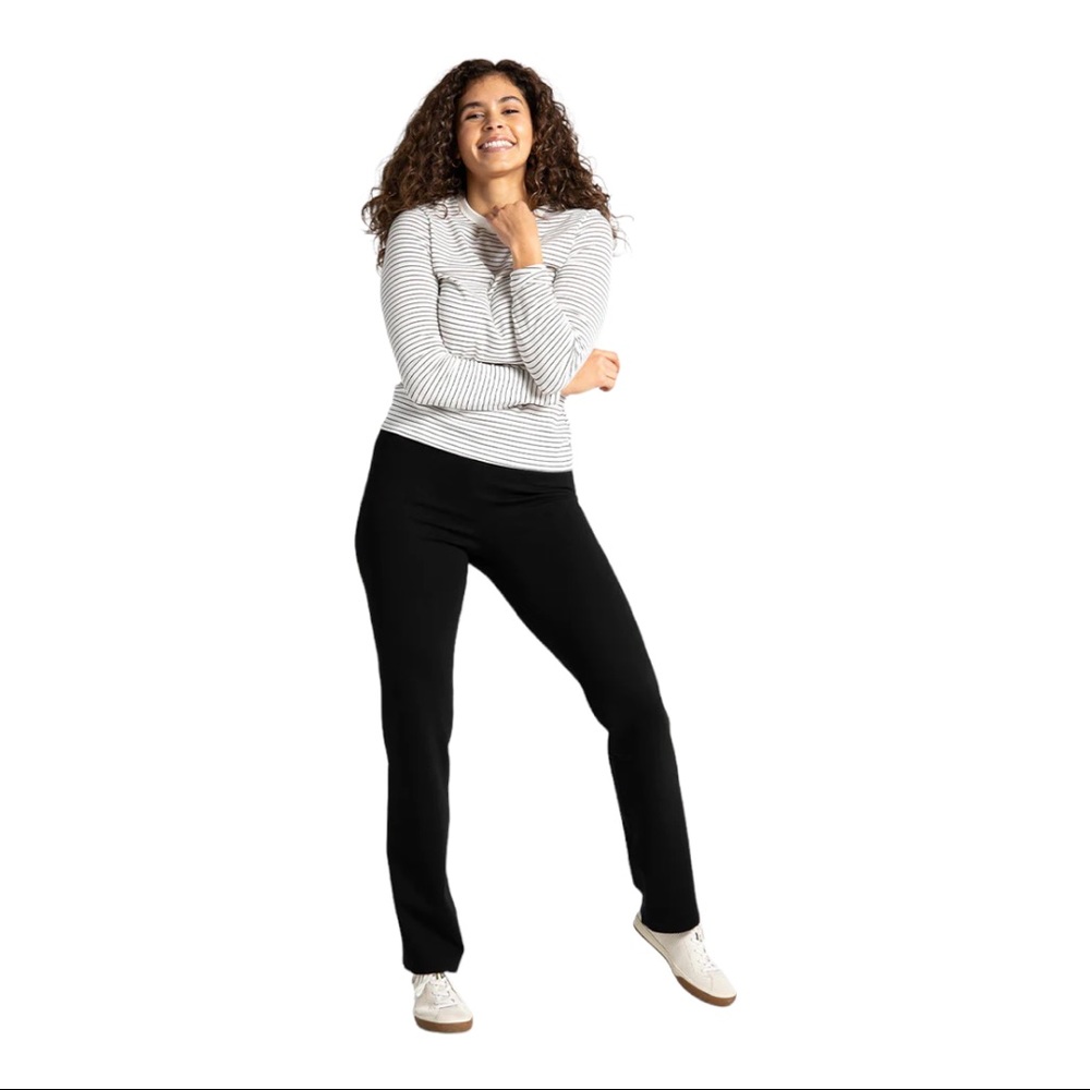 Betabrand Straight-Leg Classic Dress Pant Yoga Pants Black